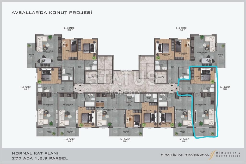 Investment apartment 1+1 at a lower cost than the developer in Avsallar. фото 11