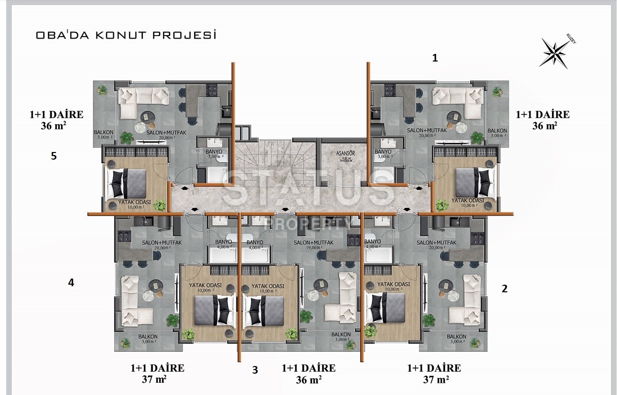 Last apartment 1+1 at a great price, 36 sq.m. фото 12