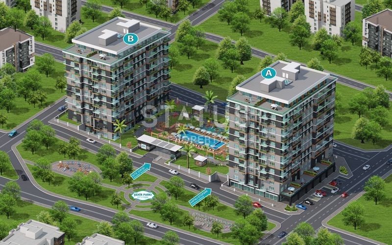 Прекрасный проект Sea Palm в Стамбуле район Буюкчекмедже/Кумбургаз фото 19