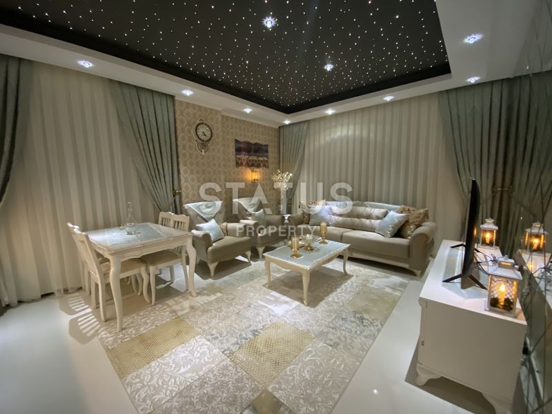 Меблированная квартира планировки 2+1, 105 м2 с видом на море в комплексе класса люкс, район Каргыджак, Аланья фото 3