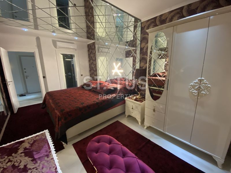 Меблированная квартира планировки 2+1, 105 м2 с видом на море в комплексе класса люкс, район Каргыджак, Аланья фото 4