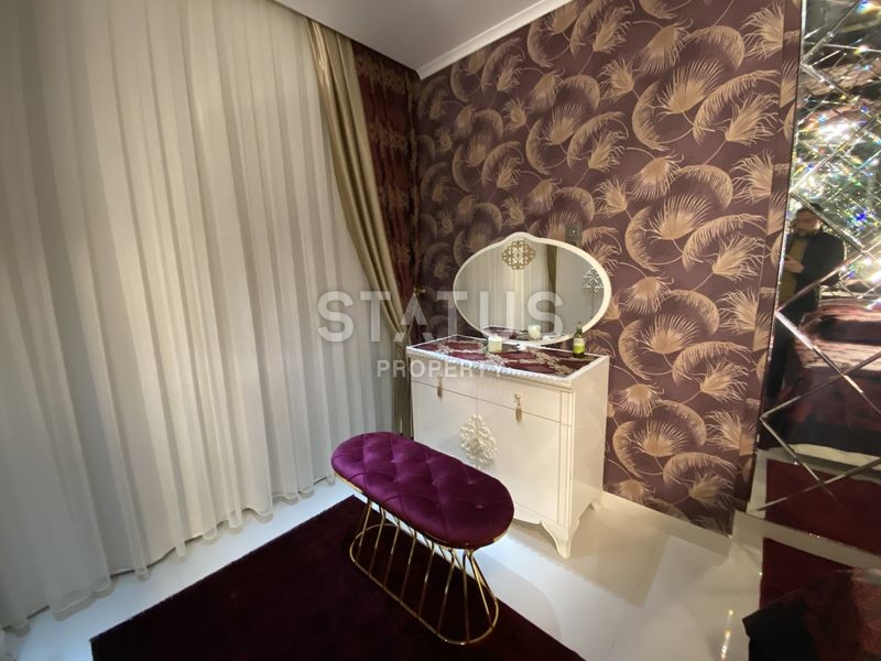 Меблированная квартира планировки 2+1, 105 м2 с видом на море в комплексе класса люкс, район Каргыджак, Аланья фото 12