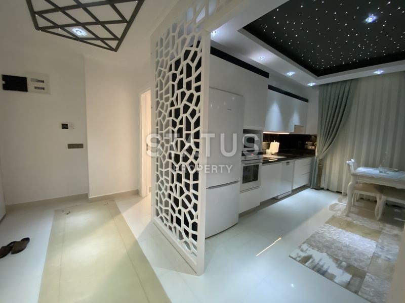 Меблированная квартира планировки 2+1, 105 м2 с видом на море в комплексе класса люкс, район Каргыджак, Аланья фото 13