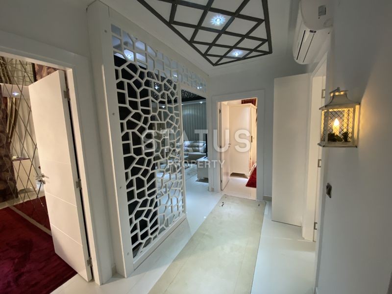 Меблированная квартира планировки 2+1, 105 м2 с видом на море в комплексе класса люкс, район Каргыджак, Аланья фото 18