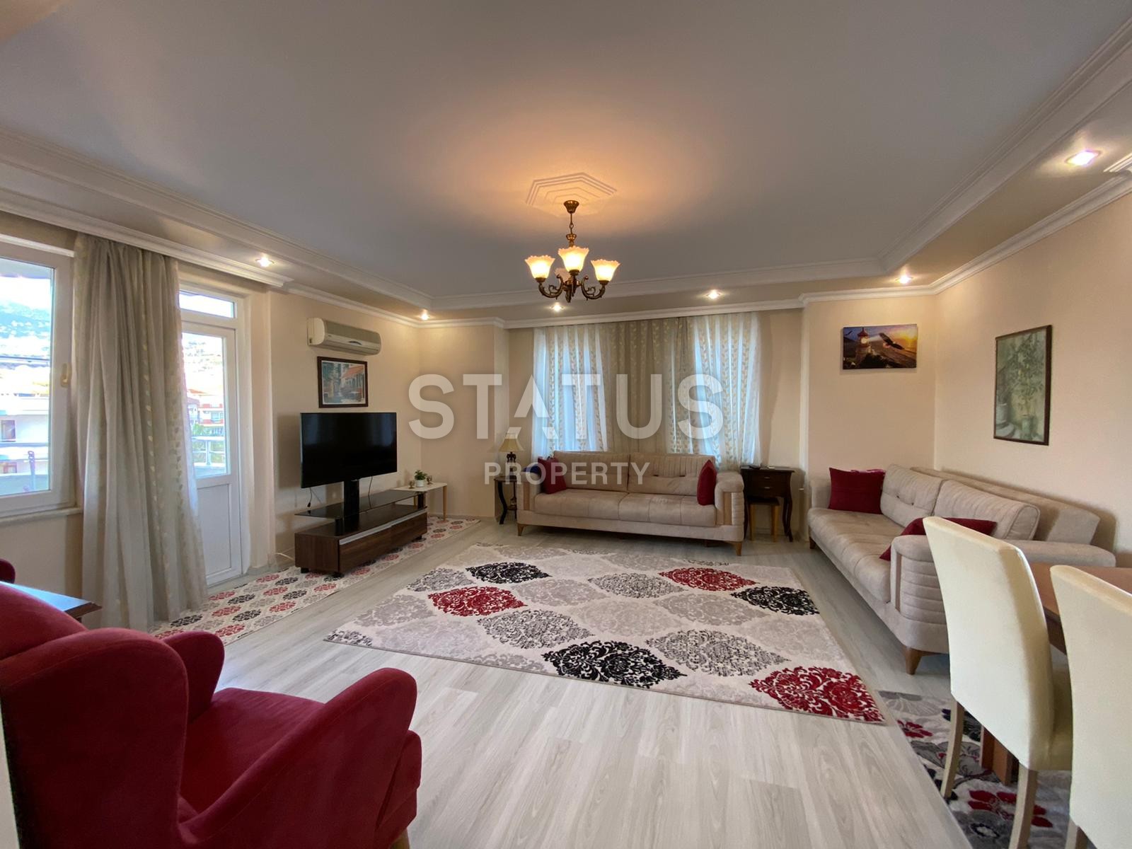 Большая по площади трехкомнатная меблированная квартира в центре Алании, 125m2 фото 10