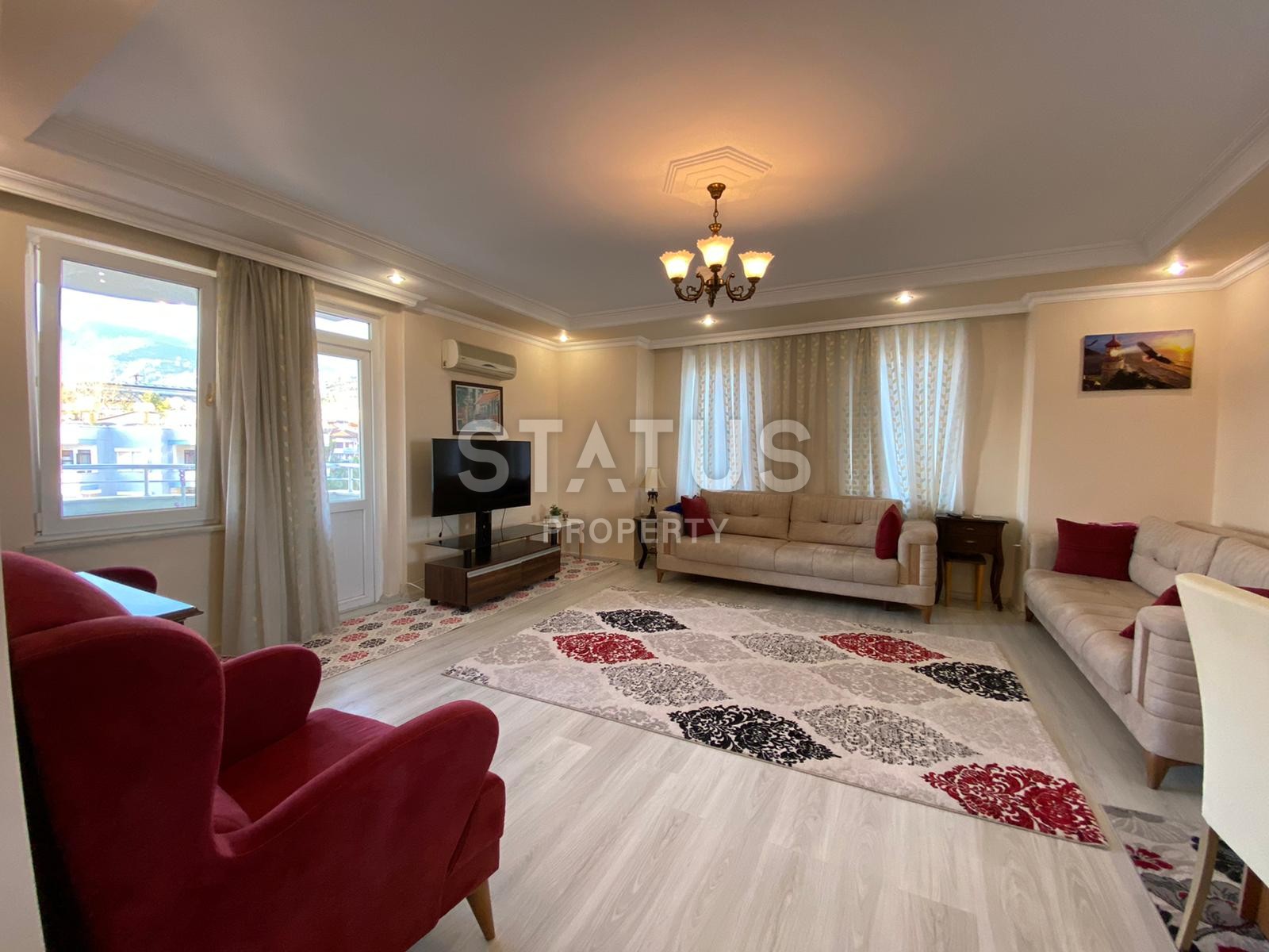 Большая по площади трехкомнатная меблированная квартира в центре Алании, 125m2 фото 25