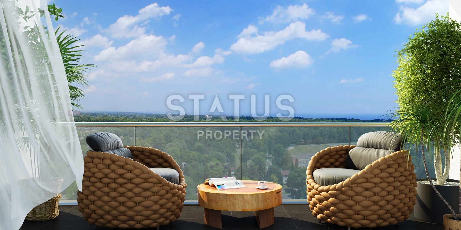 Апартаменты с хорошим видом в окружении природы и недалеко от побережья в Бейликдюзю. фото 26