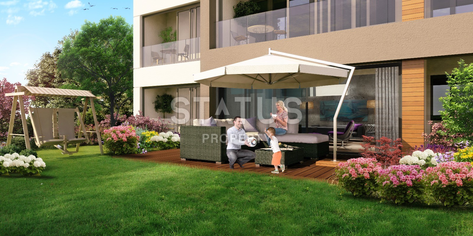 Апартаменты с хорошим видом в окружении природы и недалеко от побережья в Бейликдюзю. фото 33