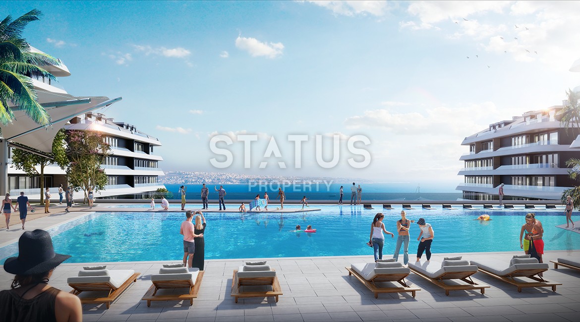 Многокомнатные апартаменты в комплексе Премиум класса на побережье Мраморного моря. Буюкчекмедже, Стамбул. фото 9