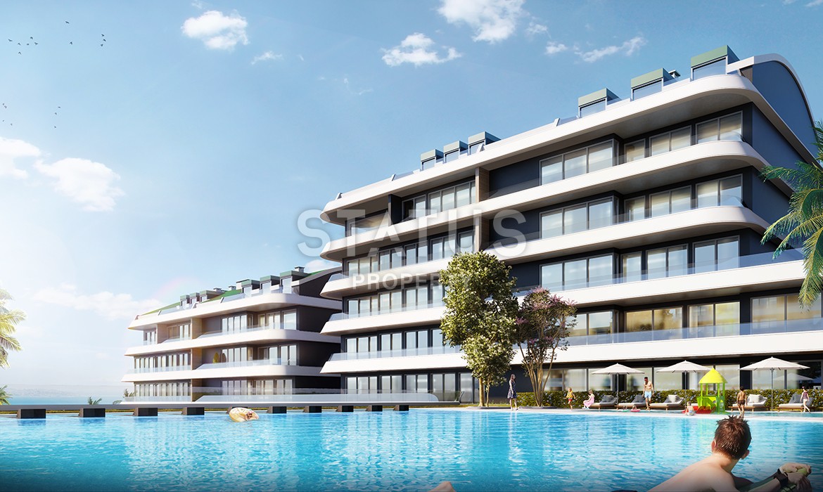 Многокомнатные апартаменты в комплексе Премиум класса на побережье Мраморного моря. Буюкчекмедже, Стамбул. фото 12