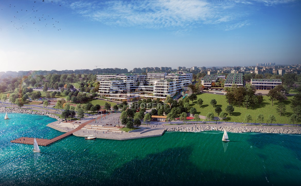 Многокомнатные апартаменты в комплексе Премиум класса на побережье Мраморного моря. Буюкчекмедже, Стамбул. фото 21