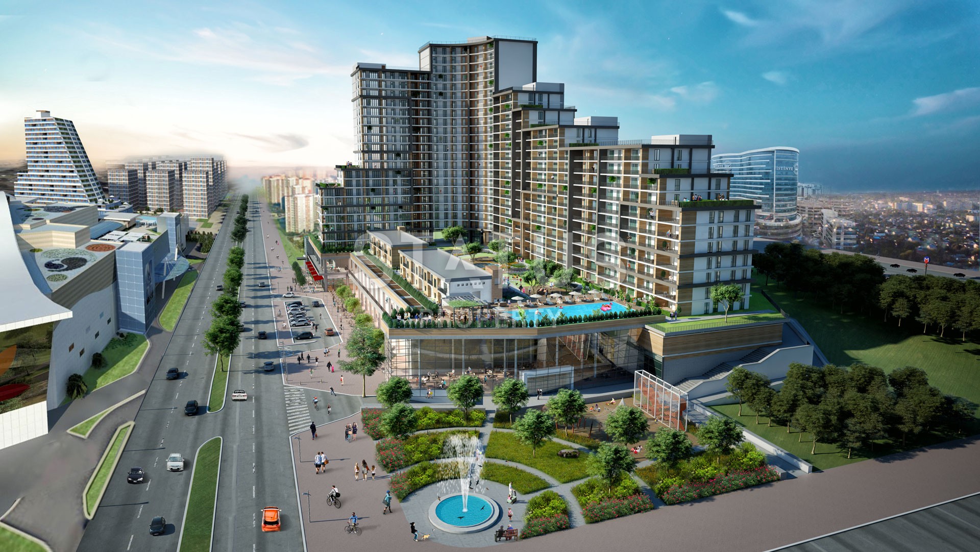 Новый инвестиционный комплекс с разными планировками апартаментов в популярном районе Бахчешехир, Стамбул. фото 3