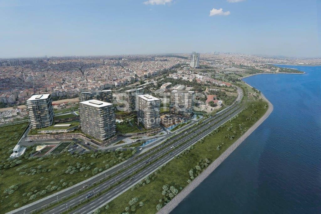 Luxurious complex with different layouts of apartments from 70 to 361 m2 with sea views in Zeytinburnu, Istanbul. фото 5