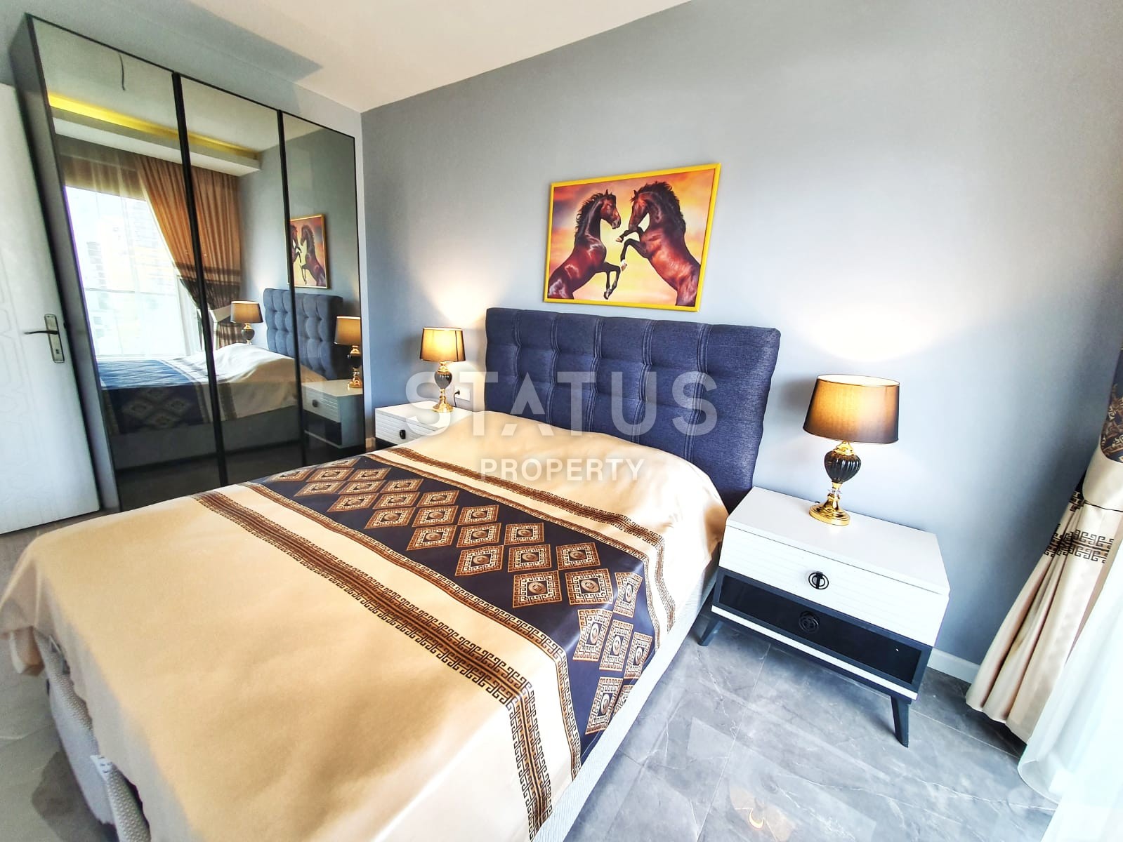 Двухкомнатная квартира с новой мебелью с видом на горы, 60 м2 фото 6