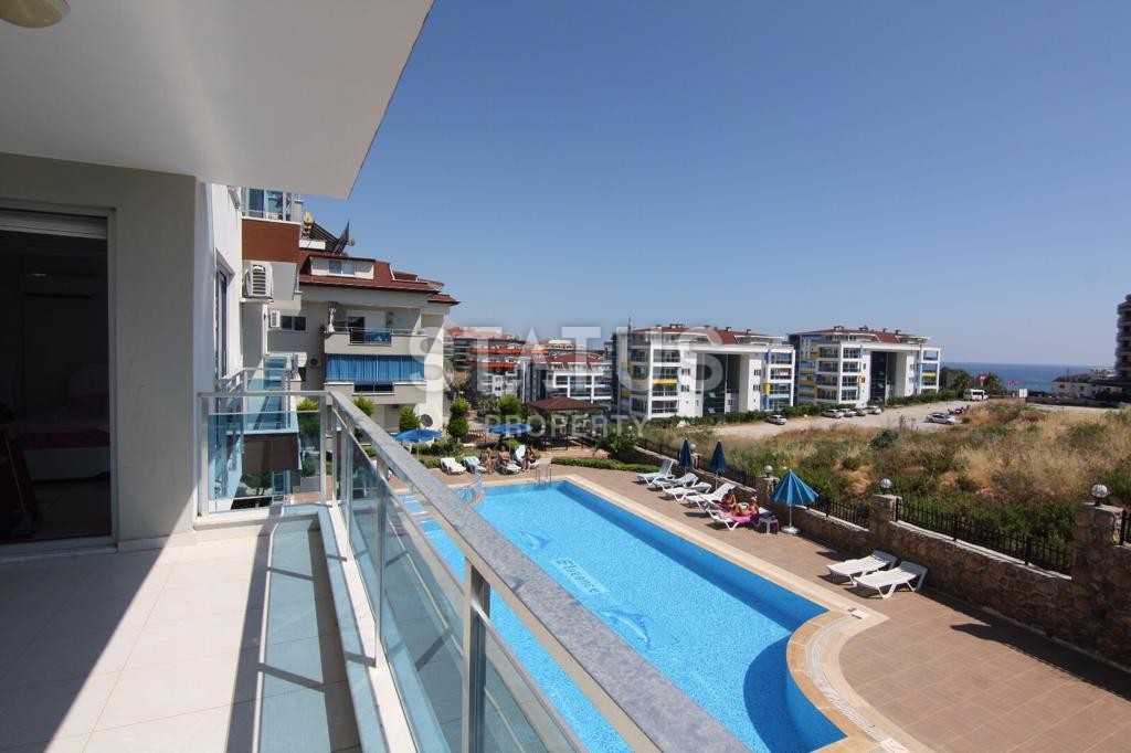 Меблированный садовый дуплекс 2+1, 140 м2 с видом на море. Кестель, Алания. фото 8