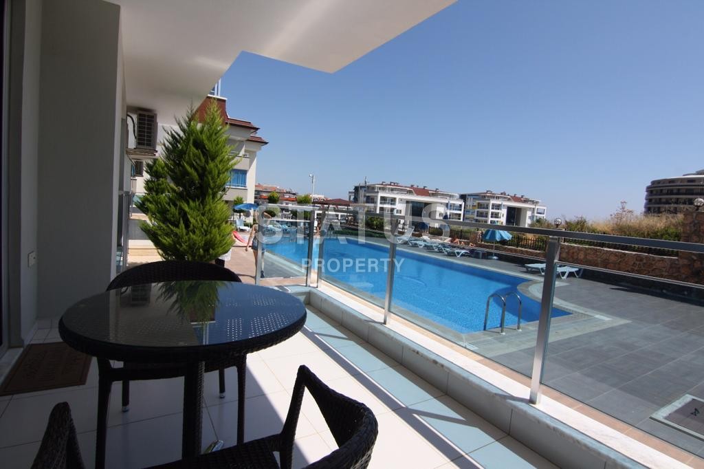 Меблированный садовый дуплекс 2+1, 140 м2 с видом на море. Кестель, Алания. фото 9