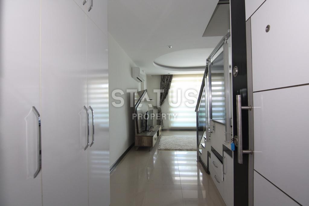 Меблированный садовый дуплекс 2+1, 140 м2 с видом на море. Кестель, Алания. фото 11