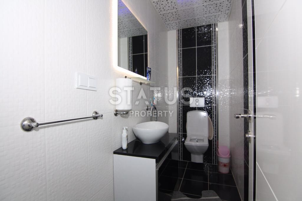 Меблированный садовый дуплекс 2+1, 140 м2 с видом на море. Кестель, Алания. фото 14