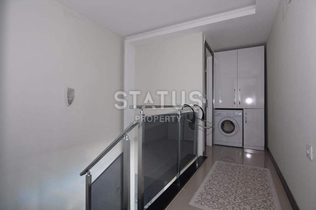 Меблированный садовый дуплекс 2+1, 140 м2 с видом на море. Кестель, Алания. фото 15