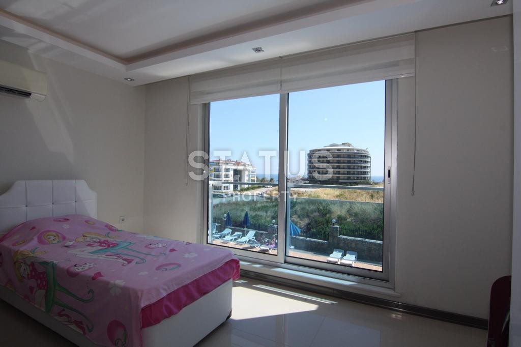 Меблированный садовый дуплекс 2+1, 140 м2 с видом на море. Кестель, Алания. фото 19