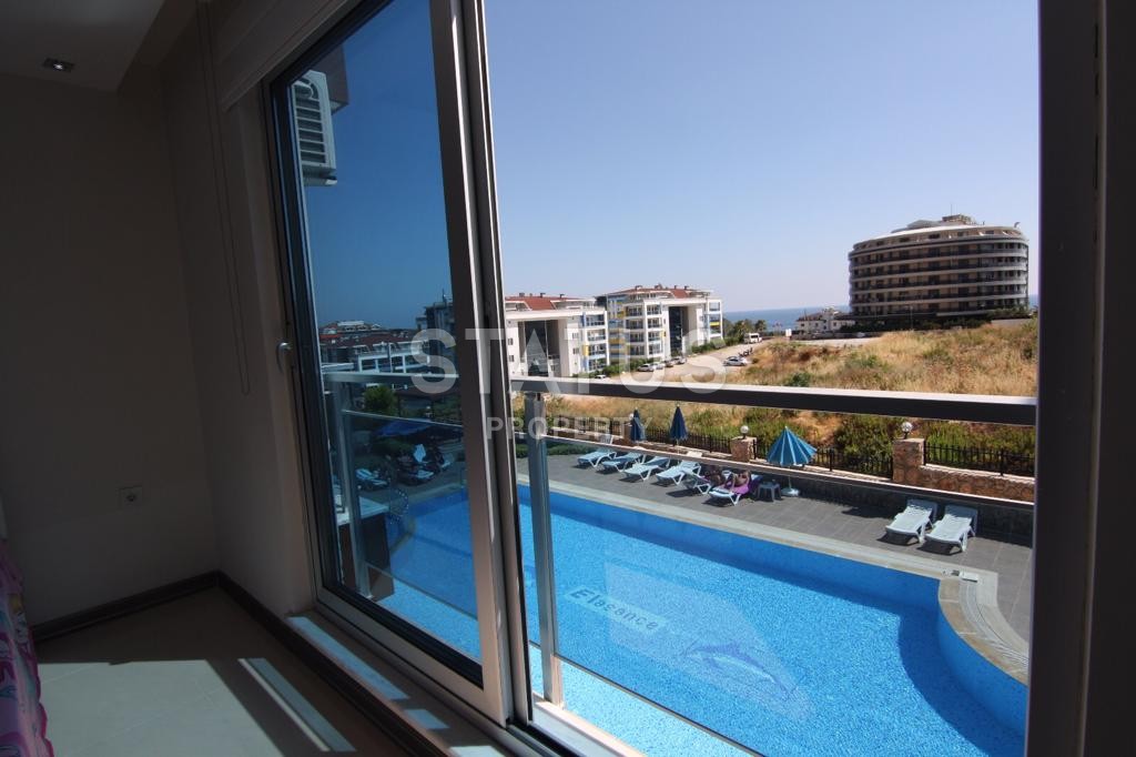 Меблированный садовый дуплекс 2+1, 140 м2 с видом на море. Кестель, Алания. фото 21