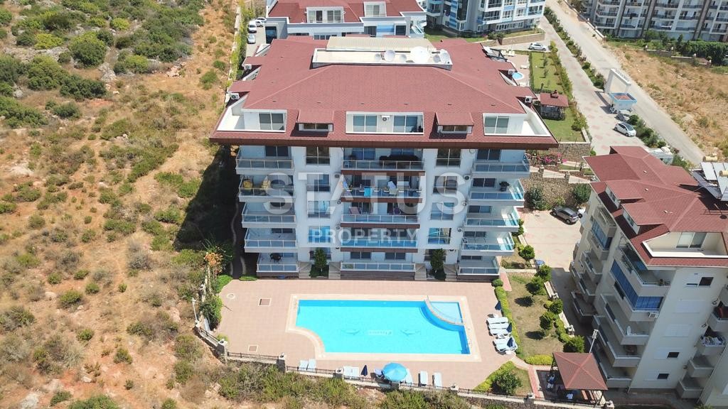 Меблированный садовый дуплекс 2+1, 140 м2 с видом на море. Кестель, Алания. фото 33