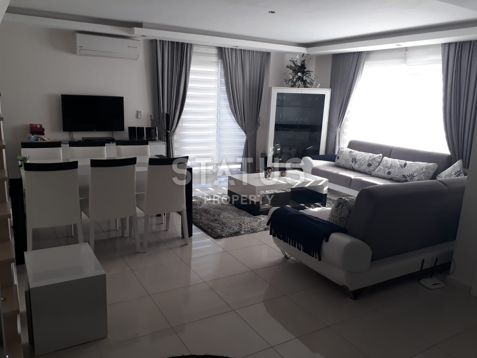 Двухуровневые апартаменты на последнем этаже с видом на горы в центре Аланьи, 140 м2 фото 16