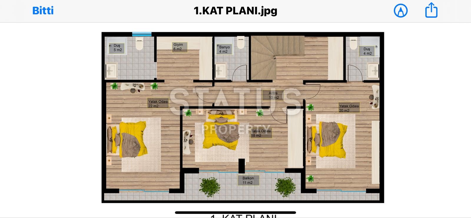 Новый проект Вилл 3+1 и 4+1 с собственными участками и панорамным видом на море. Бекташ, Алания. фото 12