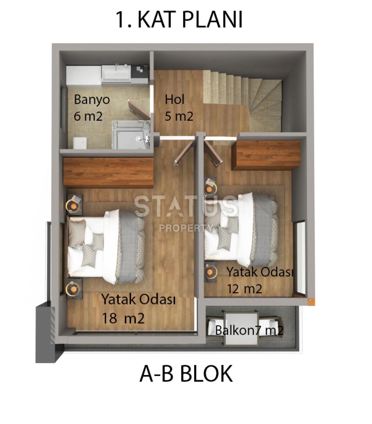 Новый проект Вилл 3+1 и 4+1 с собственными участками и панорамным видом на море. Бекташ, Алания. фото 14