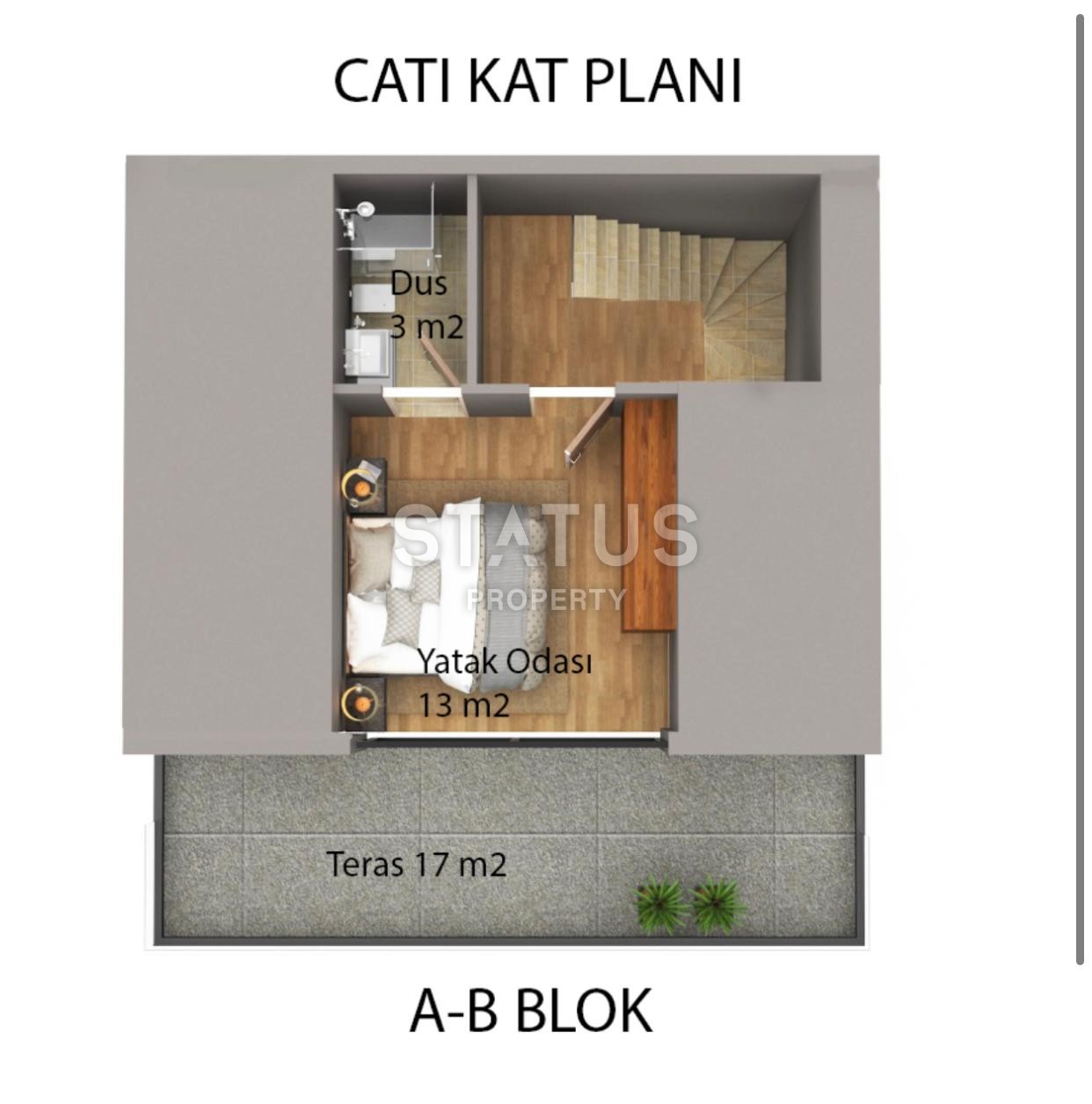 Новый проект Вилл 3+1 и 4+1 с собственными участками и панорамным видом на море. Бекташ, Алания. фото 15
