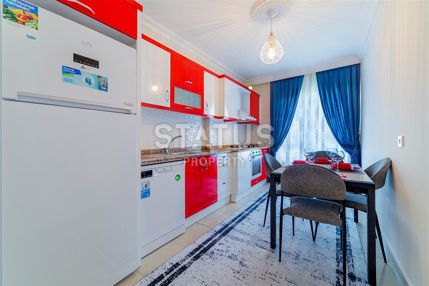 Spacious furnished apartment 2+1, 120 m2 in a complex with a swimming pool. Mahmutlar, Alanya. фото 6