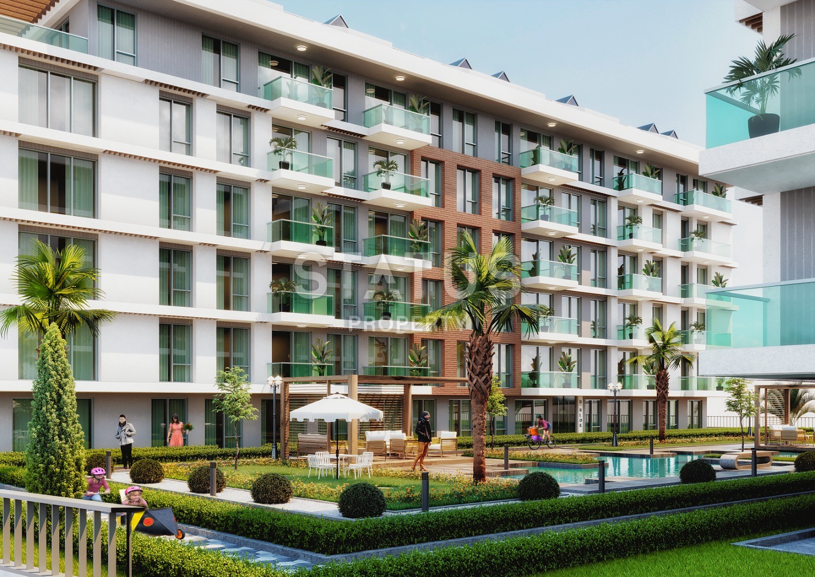 Апартаменты разных планировок от 65 до 234 м2 в элитном комплексе с видом на море и озеро. Буюкчекмедже, Стамбул. фото 9