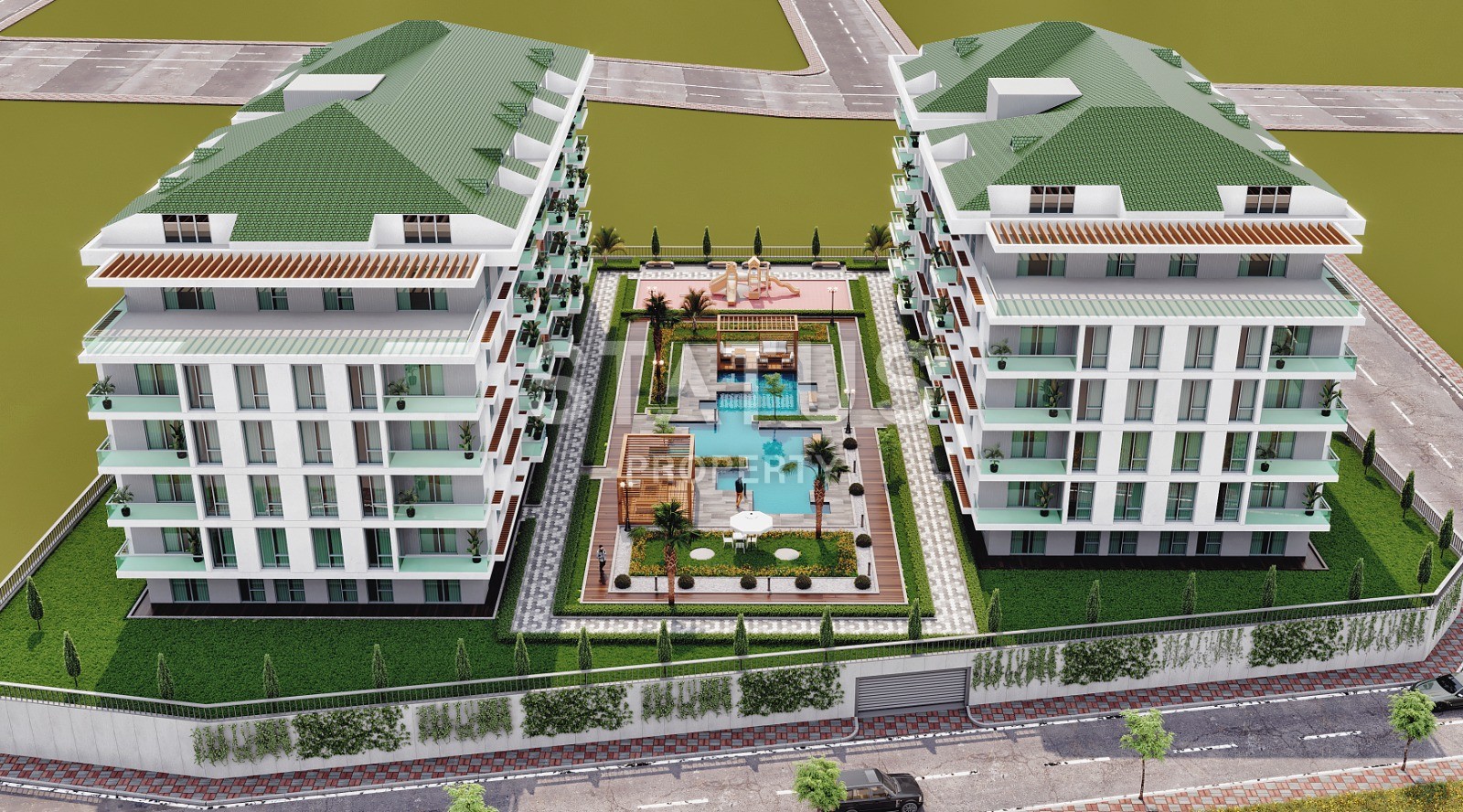 Апартаменты разных планировок от 65 до 234 м2 в элитном комплексе с видом на море и озеро. Буюкчекмедже, Стамбул. фото 11