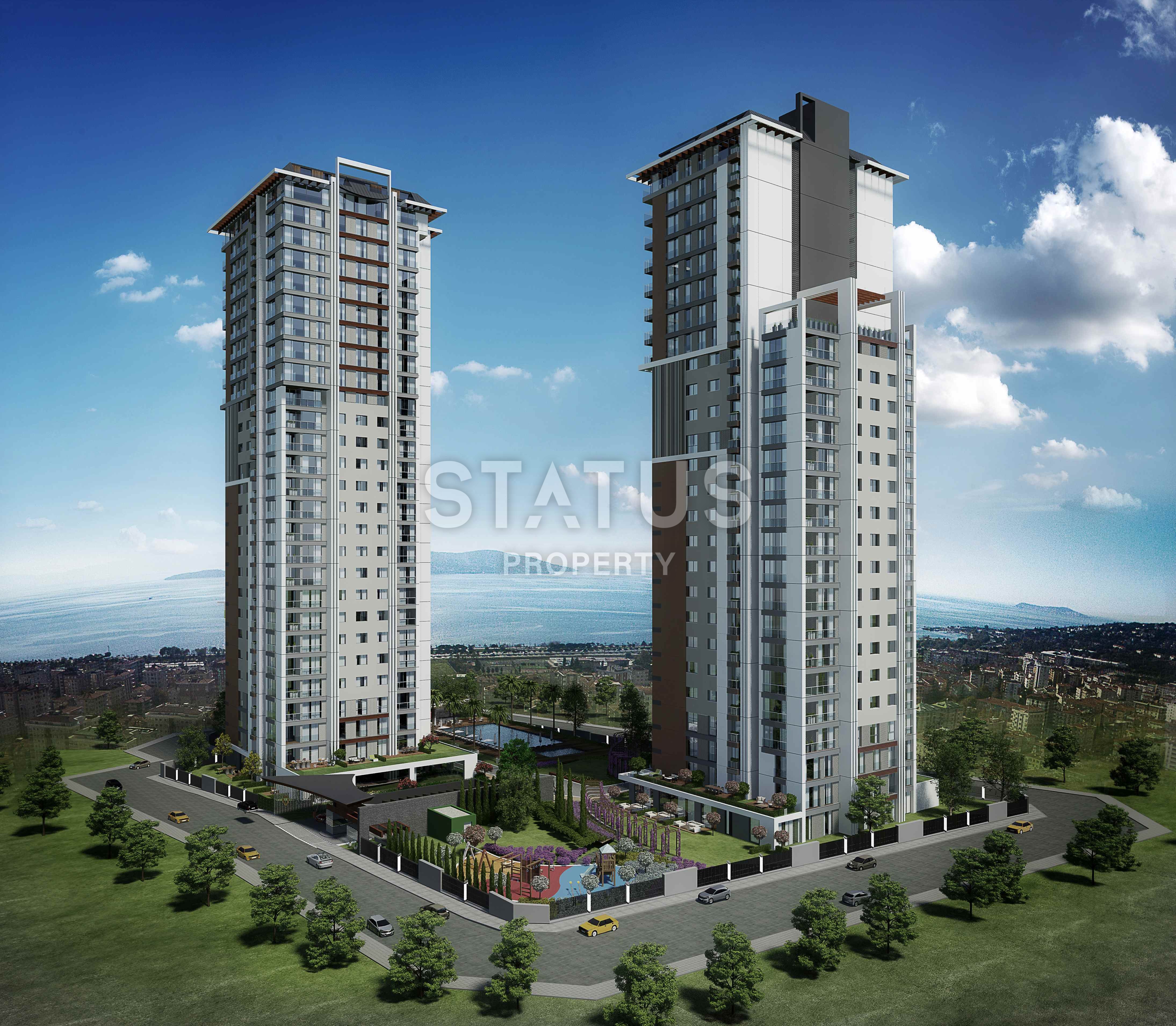 Апартаменты в новом комплексе с инфраструктурой и видом на море. Картал, Стамбул. фото 5