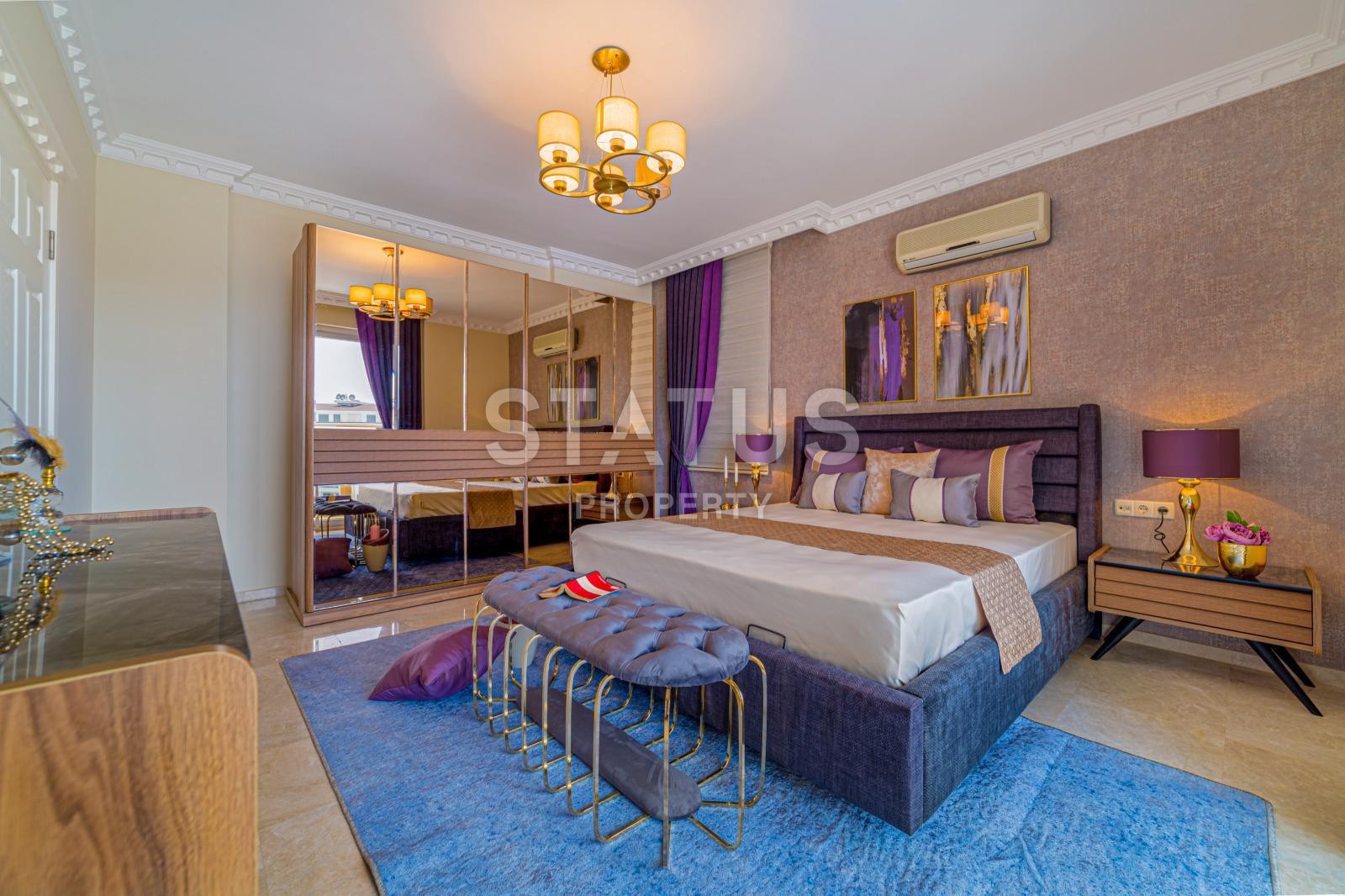 Duplex apartment 3+1, 210 m2 with sea view in Kestel, Alanya. фото 5