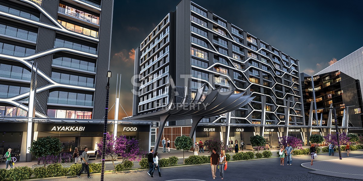 Apartments 1+1 and 2+1 in a modern luxury complex. Yenibosna, Istanbul. фото 6