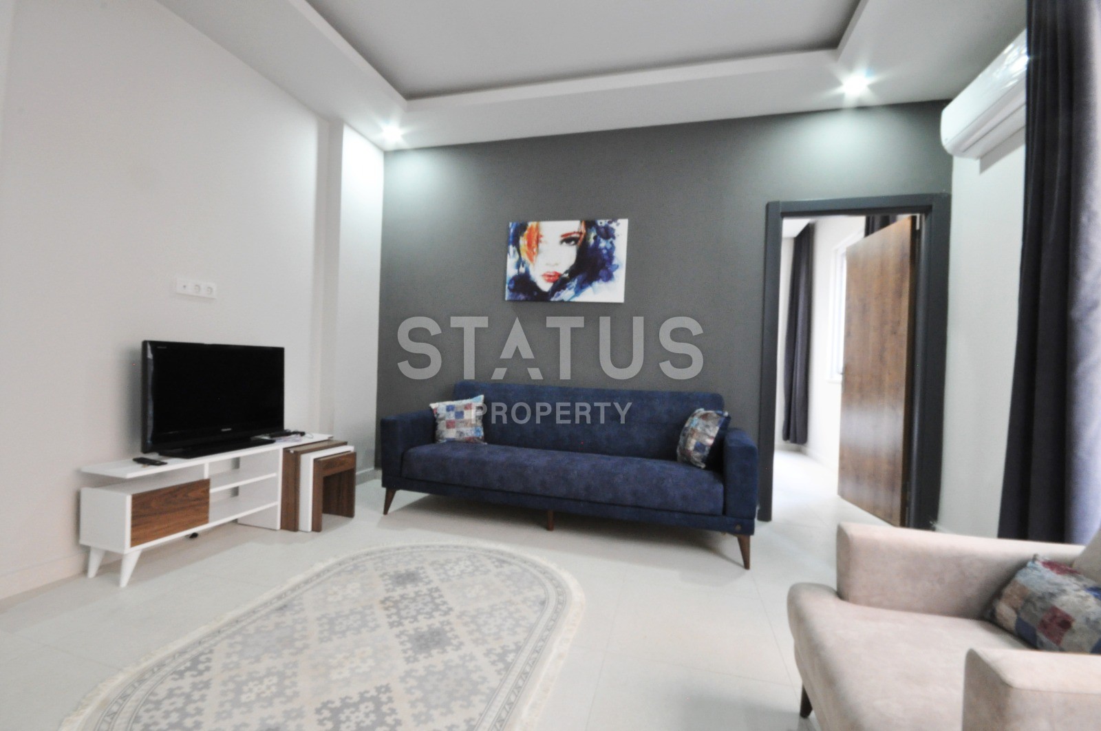 Квартира 1+1, 45 м2 в новом доме с бассейном возле Наулы в Махмутларе. фото 5