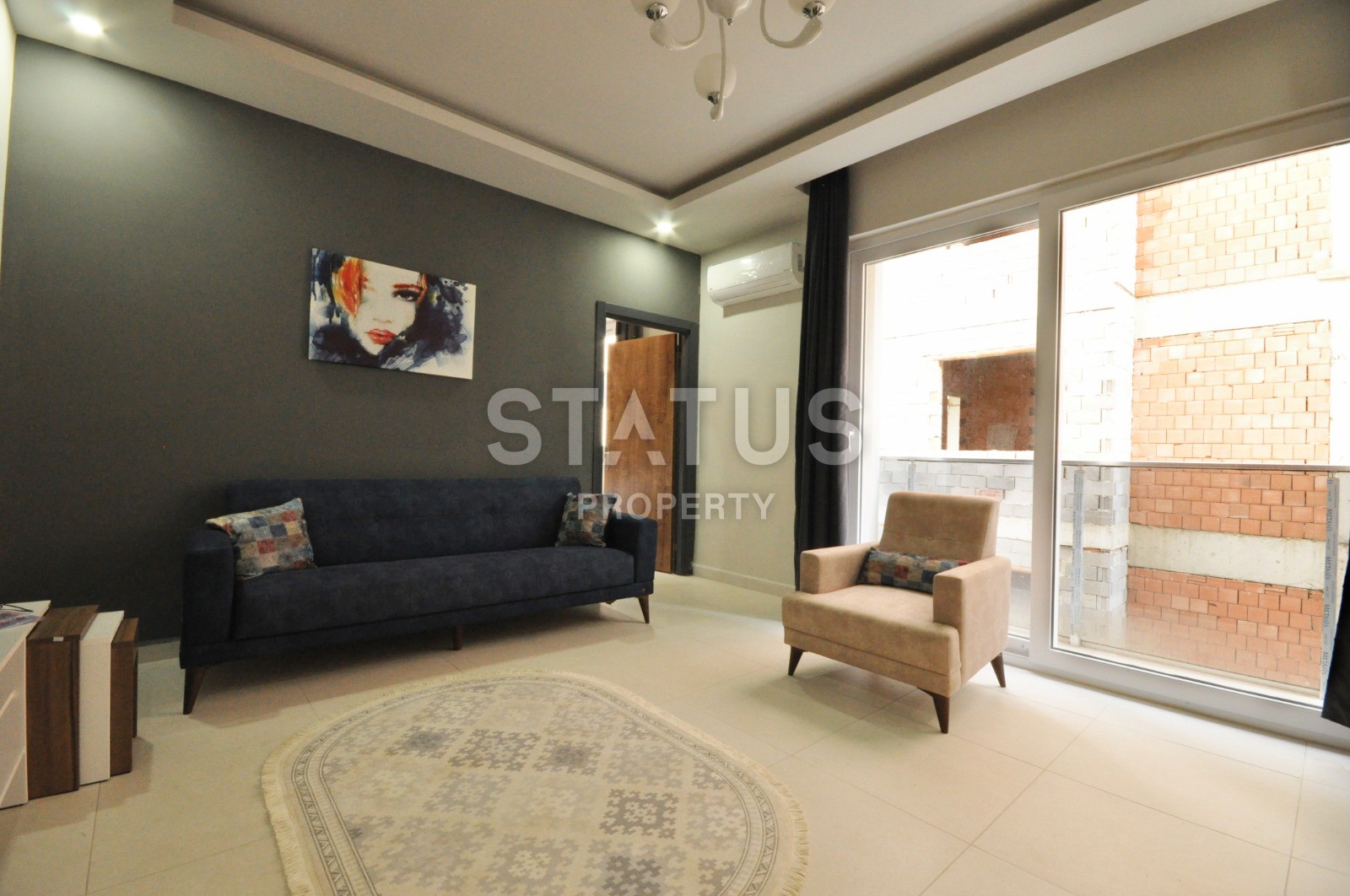 Квартира 1+1, 45 м2 в новом доме с бассейном возле Наулы в Махмутларе. фото 14