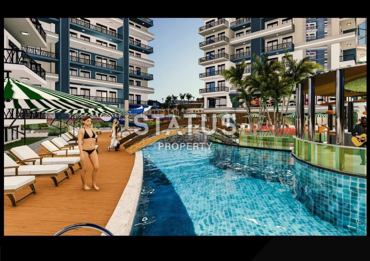 Квартира 1+1 в комплексе с отельной инфраструктурой на этапе строительства, 63 м2. Махмутлар, Алания. фото 1