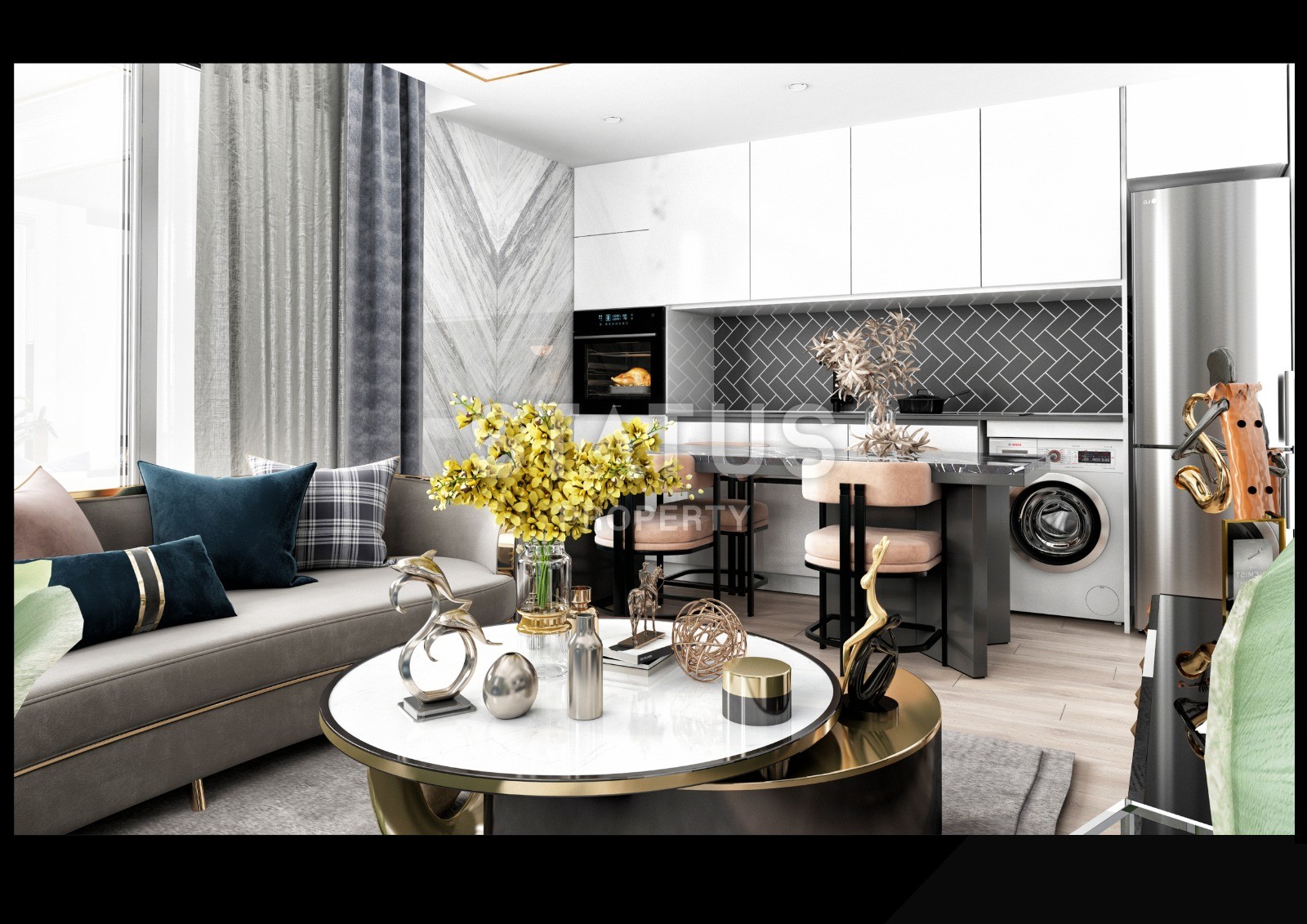 Apartment 1+1 in a complex with hotel infrastructure under construction, 63 m2. Mahmutlar, Alanya. фото 17