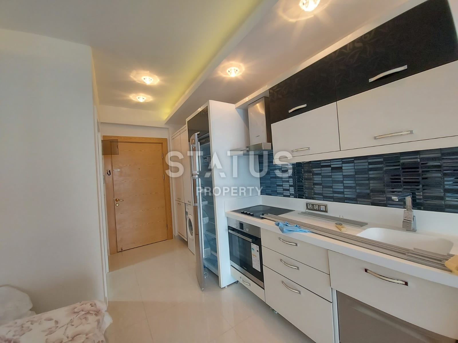 Квартира студия 45 м2 с видом на море в комплексе отельного типа. Махмутлар, Алания фото 6