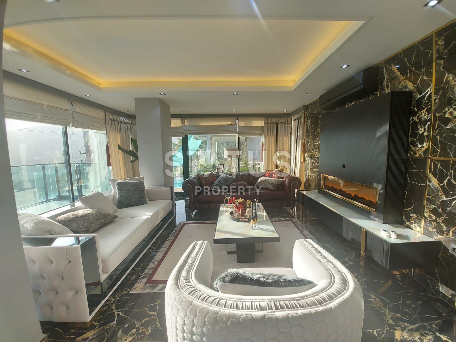 Villa 3+1 with a view of the sea and the fortress, 200 m2. Bektash. Alanya. фото 12