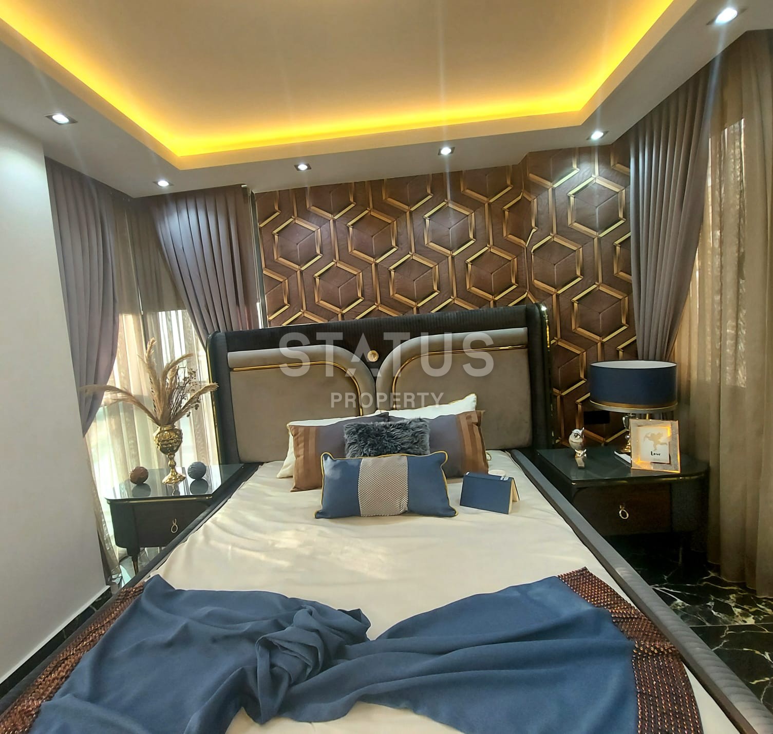 Villa 3+1 with a view of the sea and the fortress, 200 m2. Bektash. Alanya. фото 23