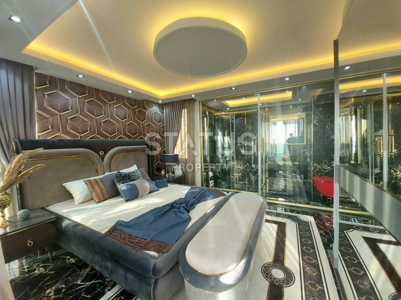 Villa 3+1 with a view of the sea and the fortress, 200 m2. Bektash. Alanya. фото 24