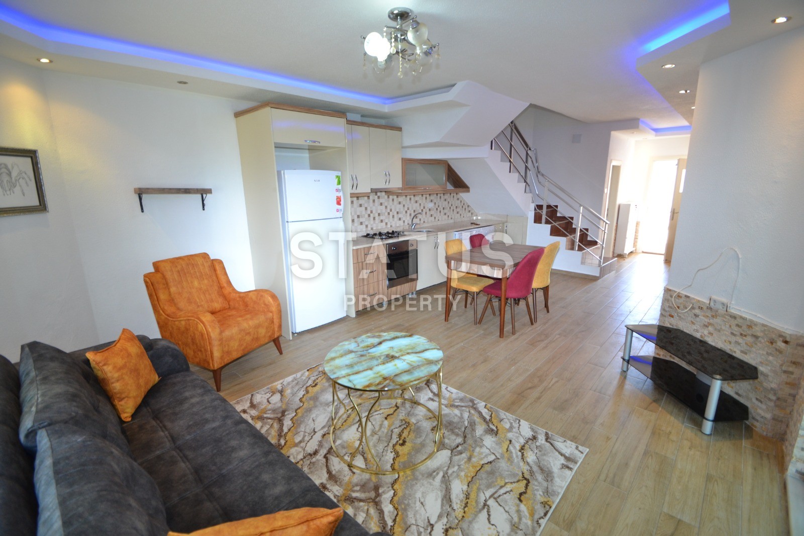 Вилла-триплекс 2+1 с мебелью в комплексе на первой линии моря, 120 м2 фото 5