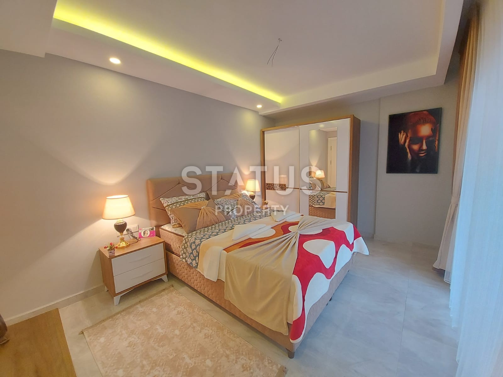 Просторная меблированная квартира планировки 1+1, 75 м2 в районе Махмутлар, Аланья фото 3