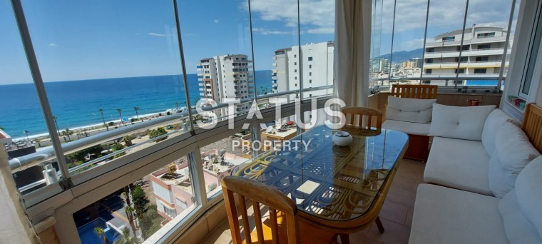 Меблированная квартира планировки 2+1, 115 м2 с видом на море, район Махмутлар, Аланья фото 1