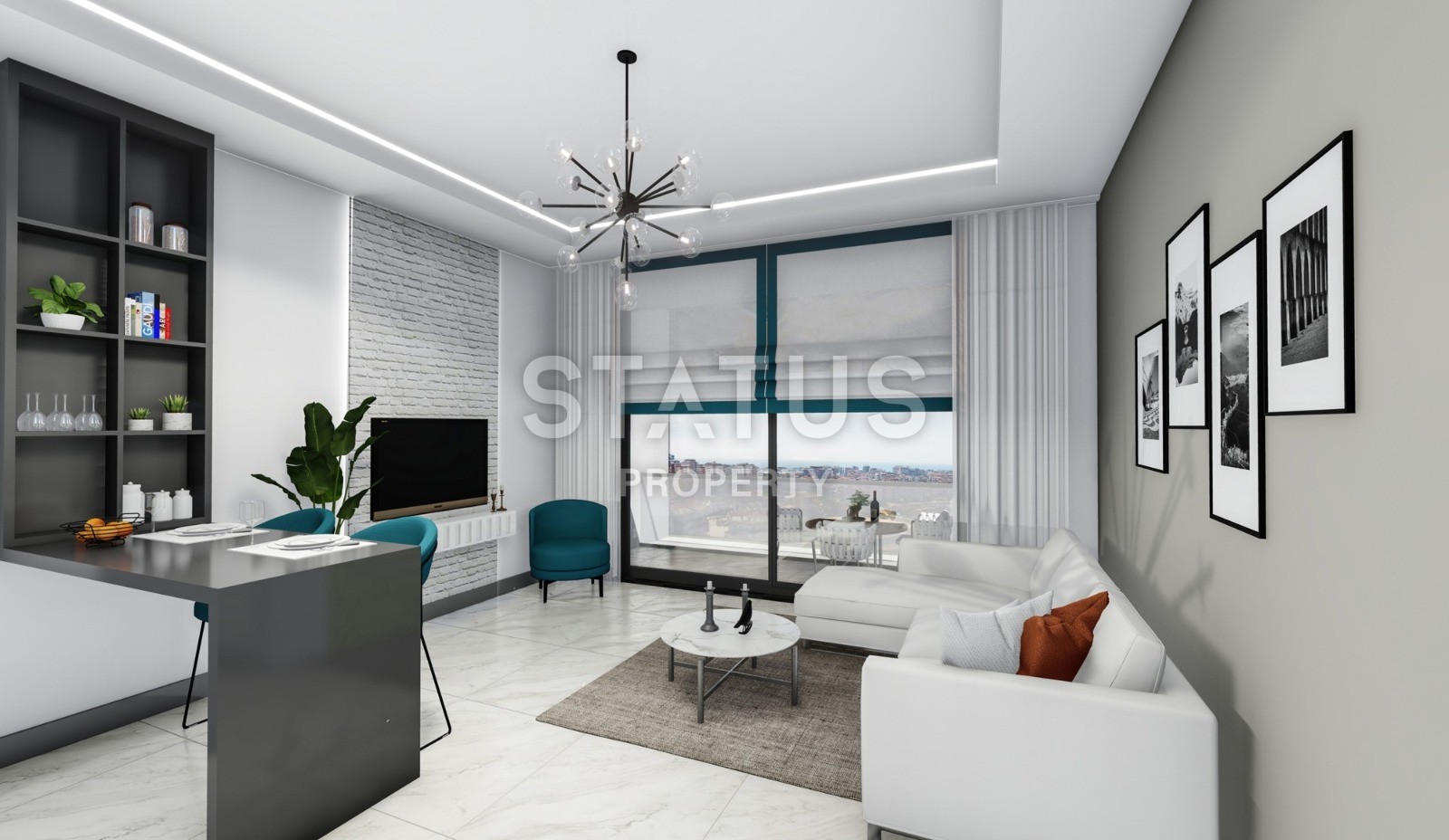 Новая квартира планировки 1+1, 47 м2 в престижном районе Оба, Аланья фото 1