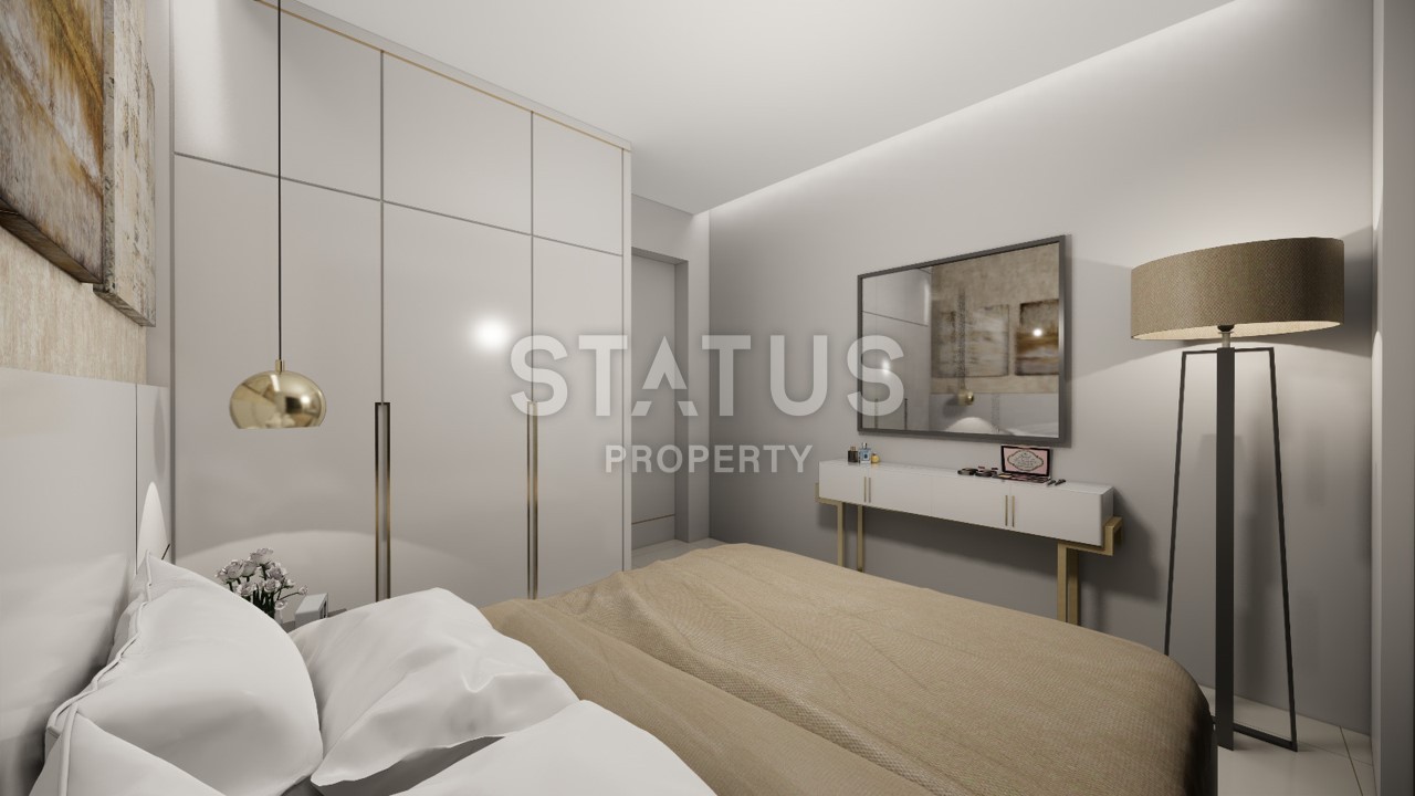 Новая квартира планировки 1+1, 47 м2 в престижном районе Оба, Аланья фото 4