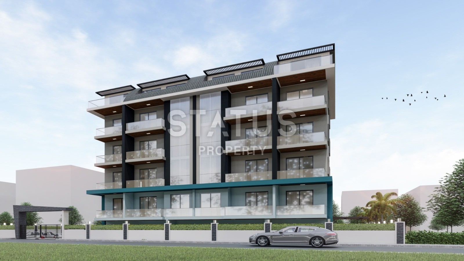 Новая квартира планировки 1+1, 47 м2 в престижном районе Оба, Аланья фото 14